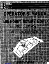 Honda MM52 Operator's Manual
