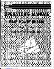 Honda RM752A Operator's Manual