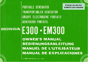 Honda E300 Owner's Manual