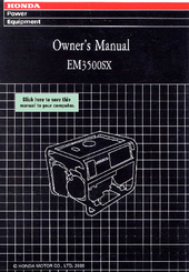 Honda EM3500SX Owner's Manual