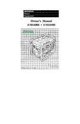 Honda EMS4500 Owner's Manual
