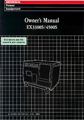 Honda EX3300S Owner's Manual