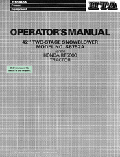 Honda HTA SB752A User Manual
