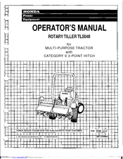 Honda TL5040 Operator's Manual