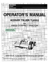 Honda TL6552 Operator's Manual
