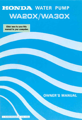 Honda WA30X Owner's Manual