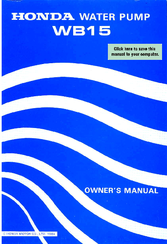 Honda WB 15 Owner's Manual