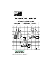 Honda WSP73AA Operator's Manual