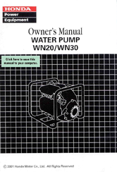 Honda WN20 Owner's Manual