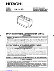 Hitachi UC 14SD Instruction And Safety Manual