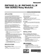 Honeywell RM7840EL Installation Instructions Manual