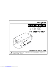 Honeywell HCC-745NTW/PTW Operation Manual