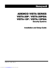 Honeywell Ademco VISTA-20P Installation And Setup Manual