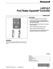 Honeywell Aquastat L4031C User Manual
