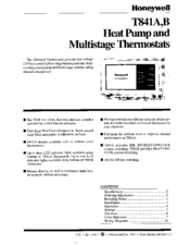 Honeywell Easy-To-See TRADELINE T841B User Manual