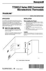 Honeywell TRADELINE T7200E 2000 Series Installation Instructions Manual