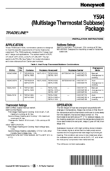 Honeywell TRADELINE Y594 User Manual