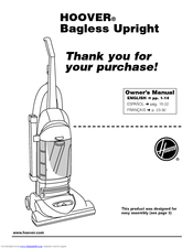 Hoover Bagless Upright Vacuum Cleaner Owner's Manual