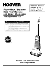 Hoover FloorMAX Deluxe Owner's Manual