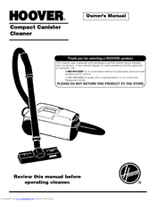 Hoover Compact Canister Cleaner Owner's Manual