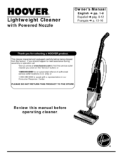 Hoover S2610 Owner's Manual