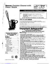 Hoover Futura S3559 Owner's Manual