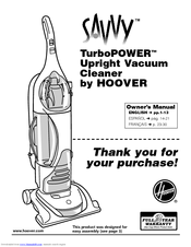 Hoover SAVVY TurboPOWER U8183 Owner's Manual