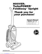 Hoover TurboPOWER Turbo POWER FoldAway Uprigh Cleaner Owner's Manual