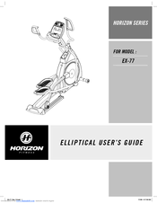 Horizon Fitness HORIZON EX-77 User Manual