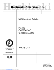 Hoshizaki C-100BAE-AD Parts List