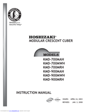 Hoshizaki KMD-900MAH Instruction Manual