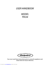Hotpoint TFA34 User Handbook Manual