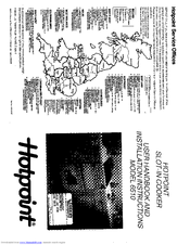 Hotpoint 6510 User Handbook And Installation Instructions
