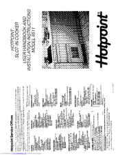Hotpoint 6511 User Handbook And Installation Instructions