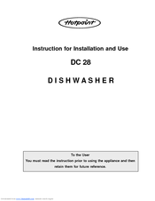 Hotpoint DC 28 Instructions For Installation And Use Manual
