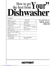Hotpoint HDA130S Use And Care Manual