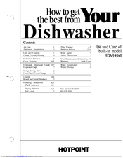 Hotpoint HDA959M Use And Care Manual