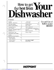 Hotpoint HDA969 Use And Care Manual