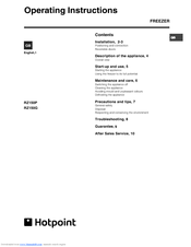 Hotpoint RZ150G Operating Instructions Manual