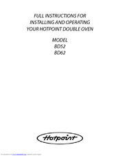 Hotpoint BD52 Installation And Operating Instructions Manual