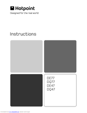 Hotpoint DE77 Instructions Manual