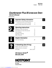 Hotpoint Countersaver Plus RVM1325 Owner's Manual