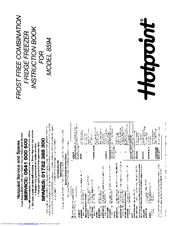 Hotpoint 8594 Instruction Book
