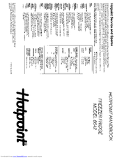 Hotpoint 8642 Handbook