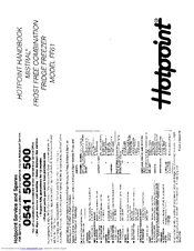 Hotpoint MISTRAL FF61 Handbook