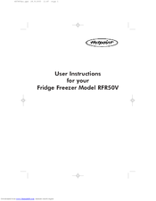 Hotpoint RFR50V User Instructions