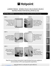 Hotpoint RLA31 Instructions For Installation & Use