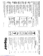 Hotpoint 9529 User Handbook Manual