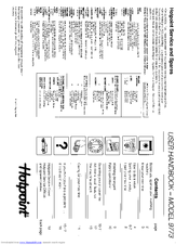 Hotpoint 9773 User Handbook Manual