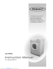 Hotpoint Ultima WD71 Instruction Manual